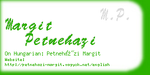 margit petnehazi business card